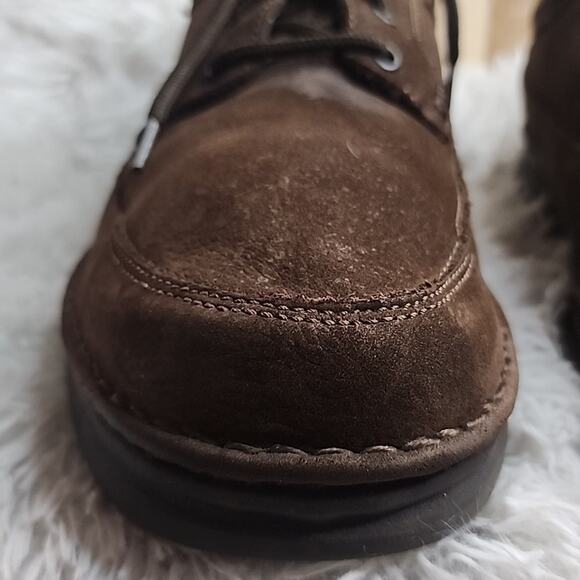 NUNN BUSH NUBUCK BROWN LEATHER LACE UPS MENS 13.0 IN VERY GOOD PREOWNED CONDITIO - Picture 3 of 16